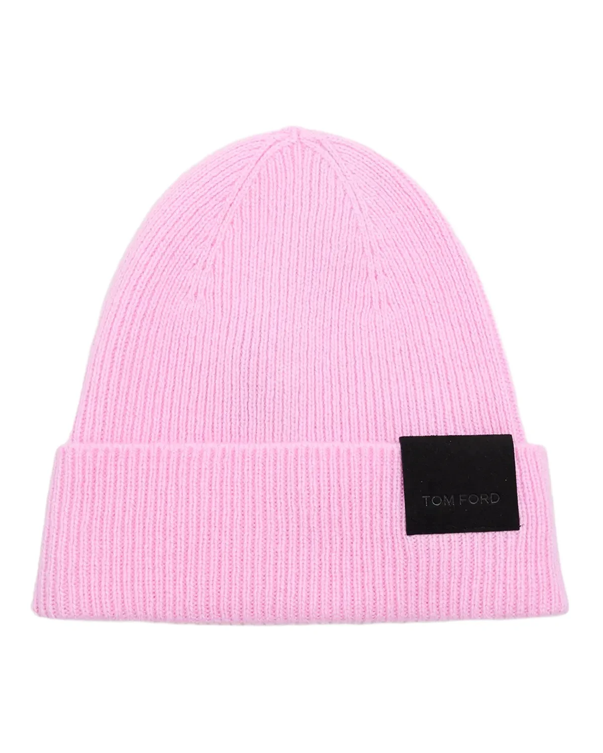 TOM FORD Boutique Men's Contrast-Label Cashmere Rib Beanie Hat