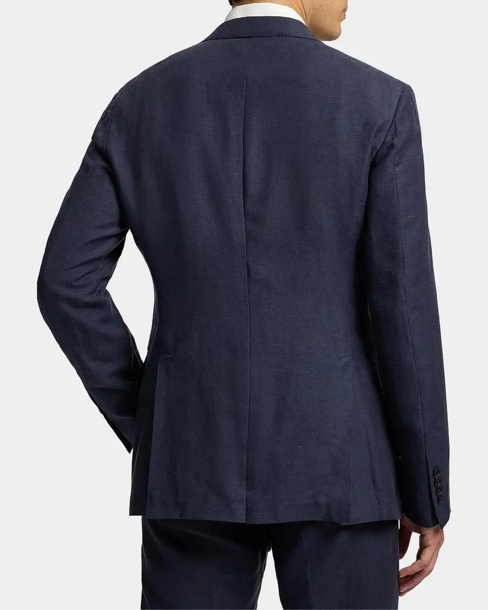 Ralph Lauren Purple Label Men's Hadley Hand-Tailored Silk-Linen Jacket | Thumbnail 3