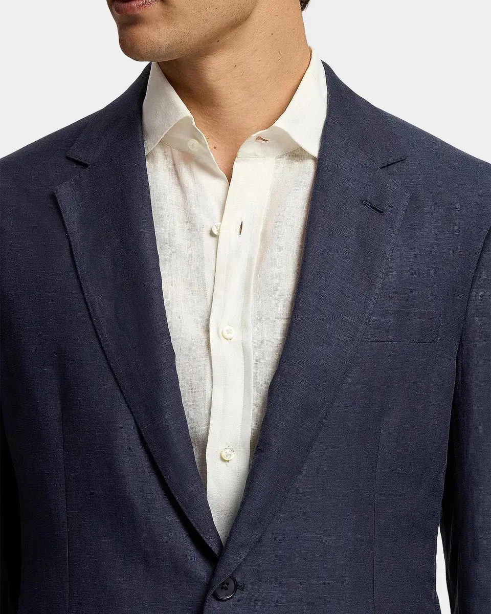 Ralph Lauren Purple Label Men's Hadley Hand-Tailored Silk-Linen Jacket | Thumbnail 5