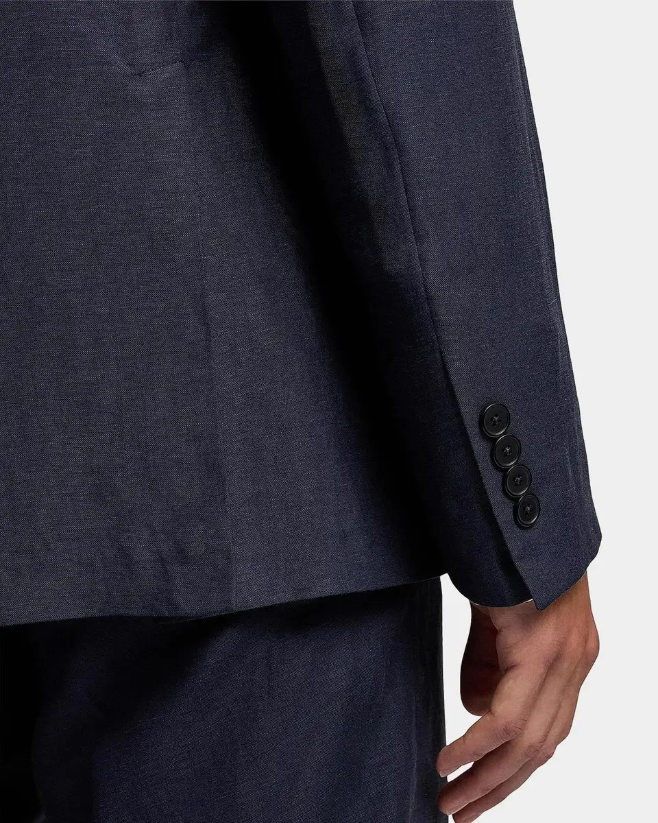 Ralph Lauren Purple Label Men's Hadley Hand-Tailored Silk-Linen Jacket | Thumbnail 7