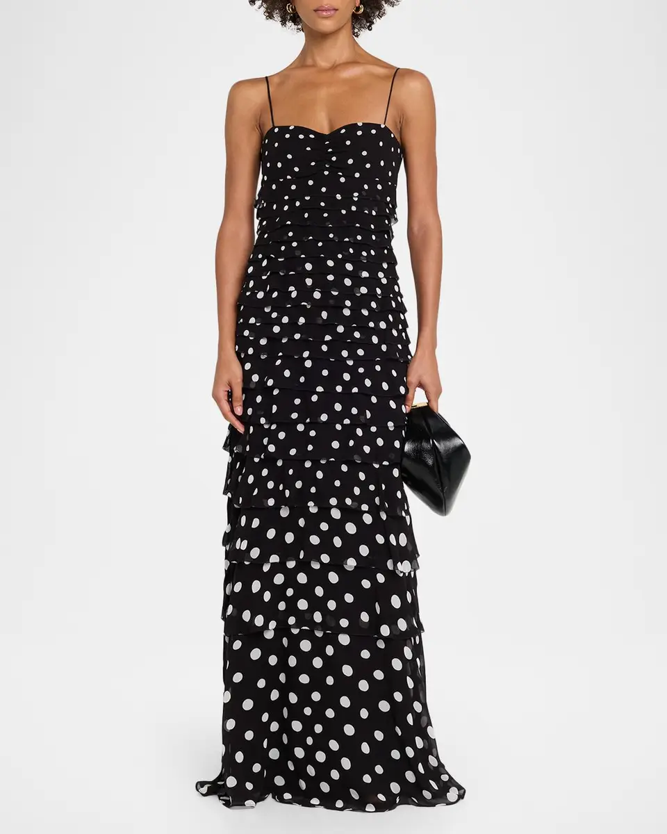 Saloni Niki Polka Dot Maxi Dress | Thumbnail 2