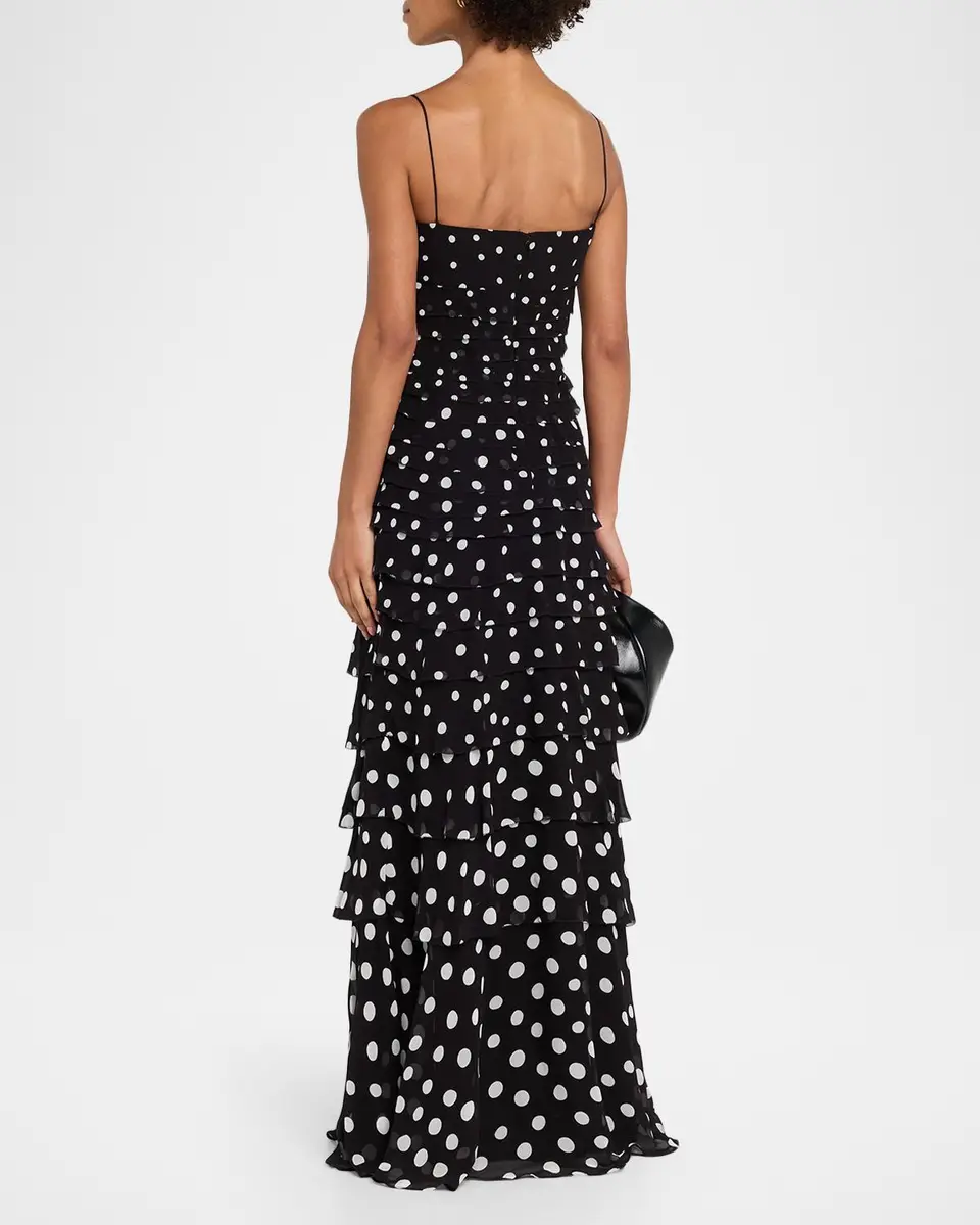Saloni Niki Polka Dot Maxi Dress | Thumbnail 3