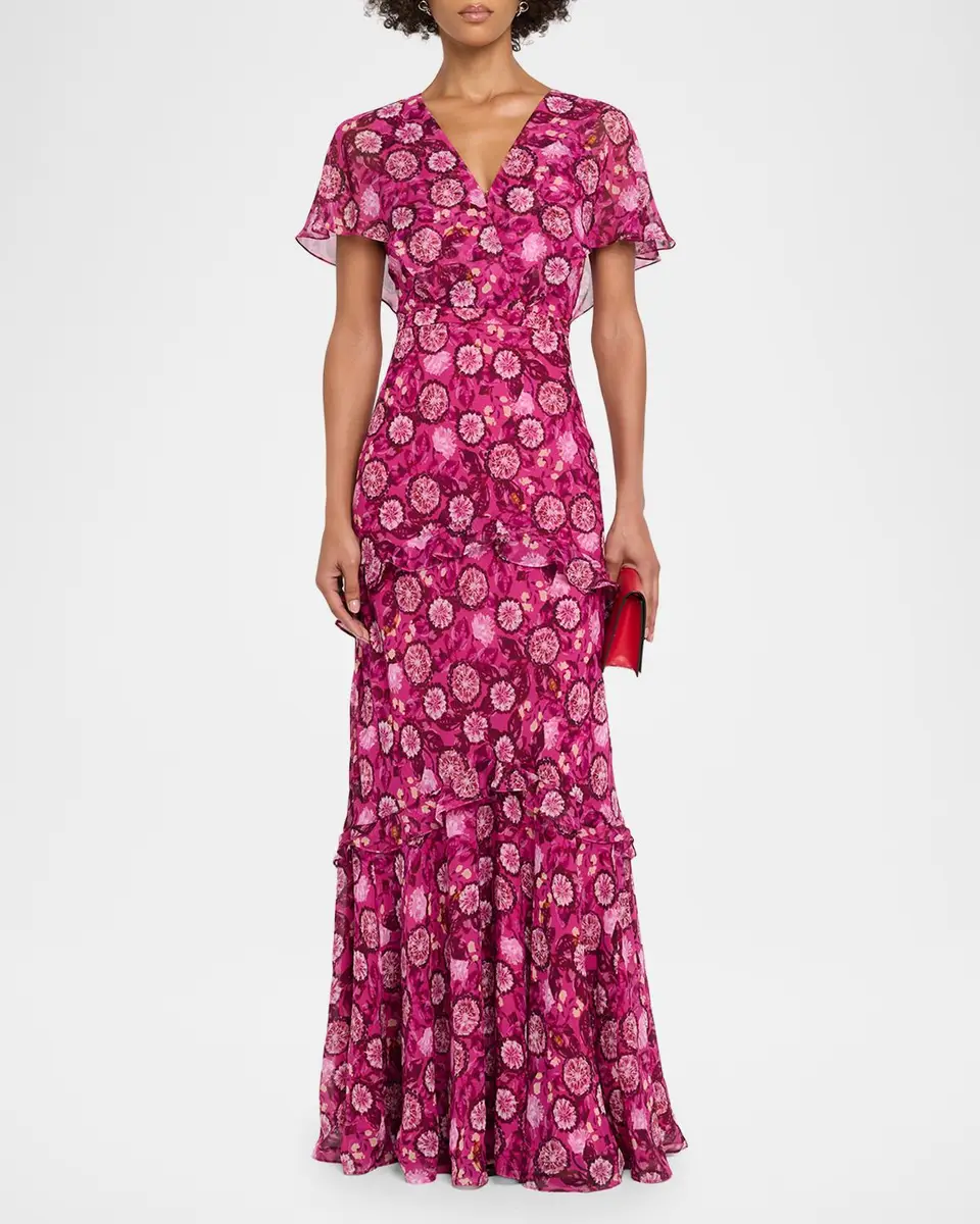 Saloni Sarita Floral Maxi Dress | Thumbnail 2 Saloni Sarita Floral Maxi Dress | Thumbnail 2