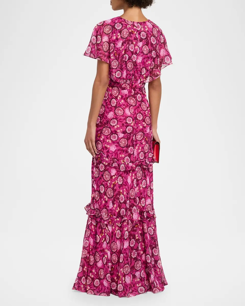 Saloni Sarita Floral Maxi Dress | Thumbnail 3 Saloni Sarita Floral Maxi Dress | Thumbnail 3
