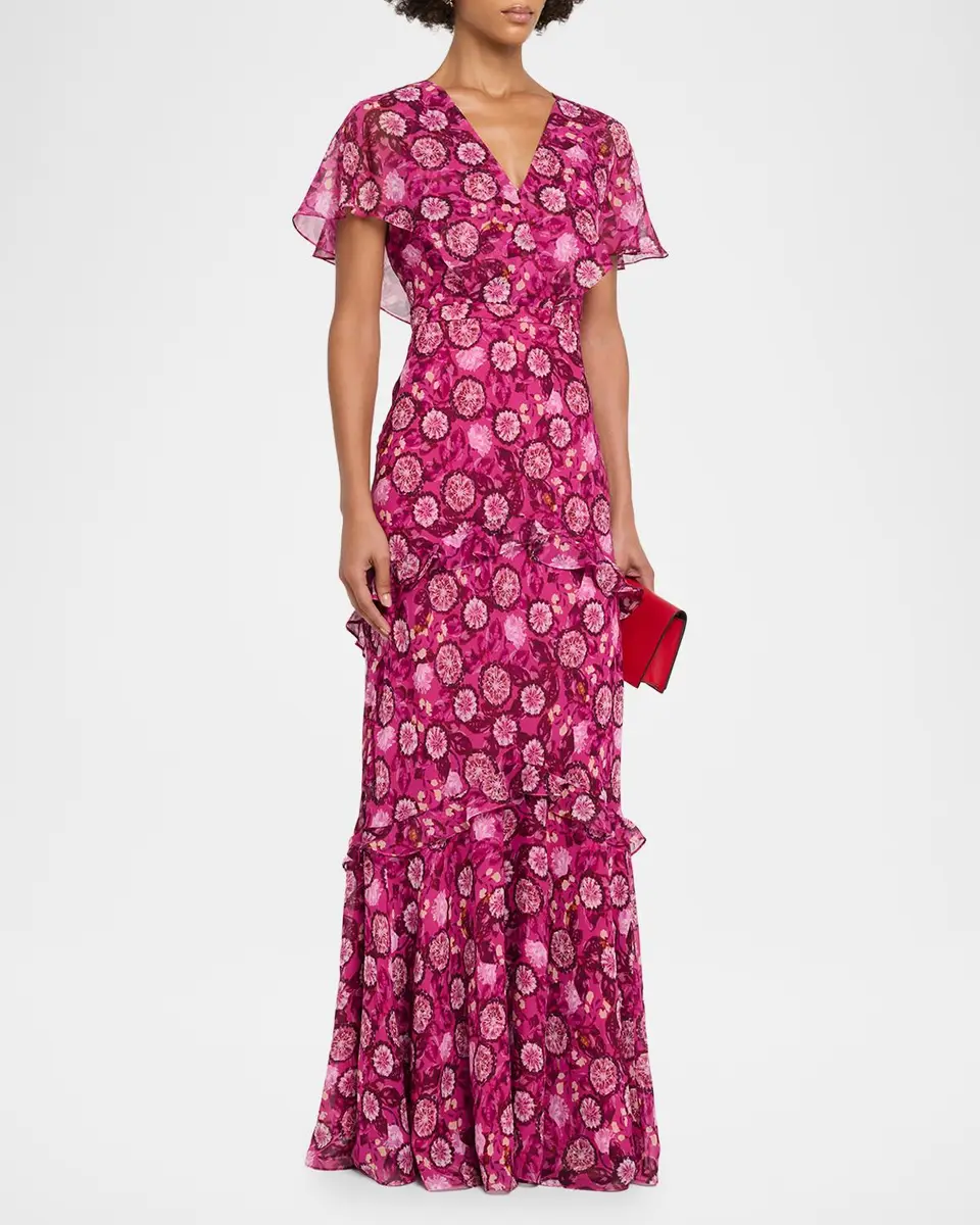 Saloni Sarita Floral Maxi Dress | Thumbnail 4 Saloni Sarita Floral Maxi Dress | Thumbnail 4