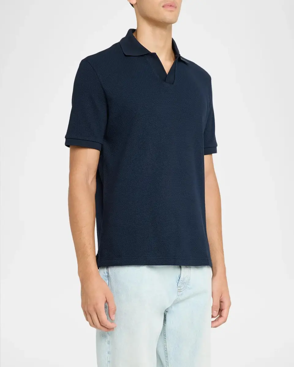 Eton Men's Waffle Open-Collar Polo Shirt | Thumbnail 4