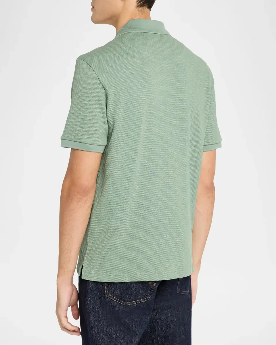 Eton Men's Waffle Open-Collar Polo Shirt | Thumbnail 3