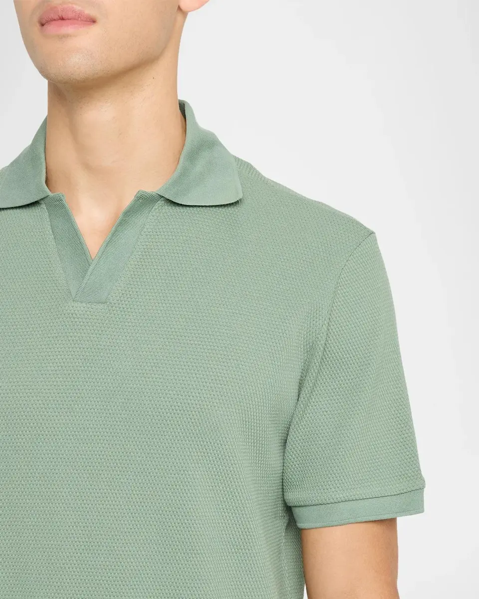 Eton Men's Waffle Open-Collar Polo Shirt | Thumbnail 5