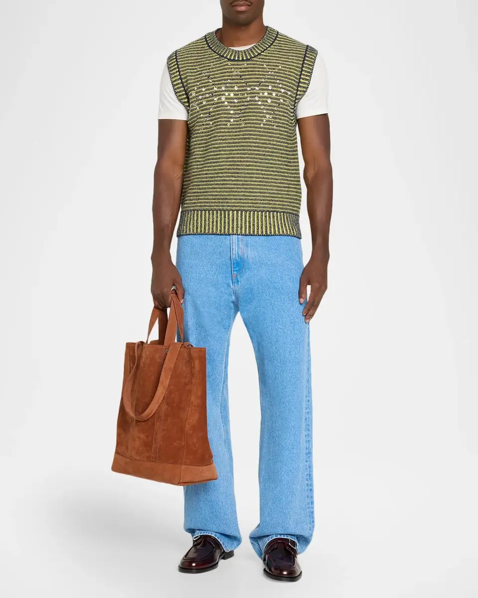 Marni Men's Suede North/South Tote Bag | Thumbnail 5