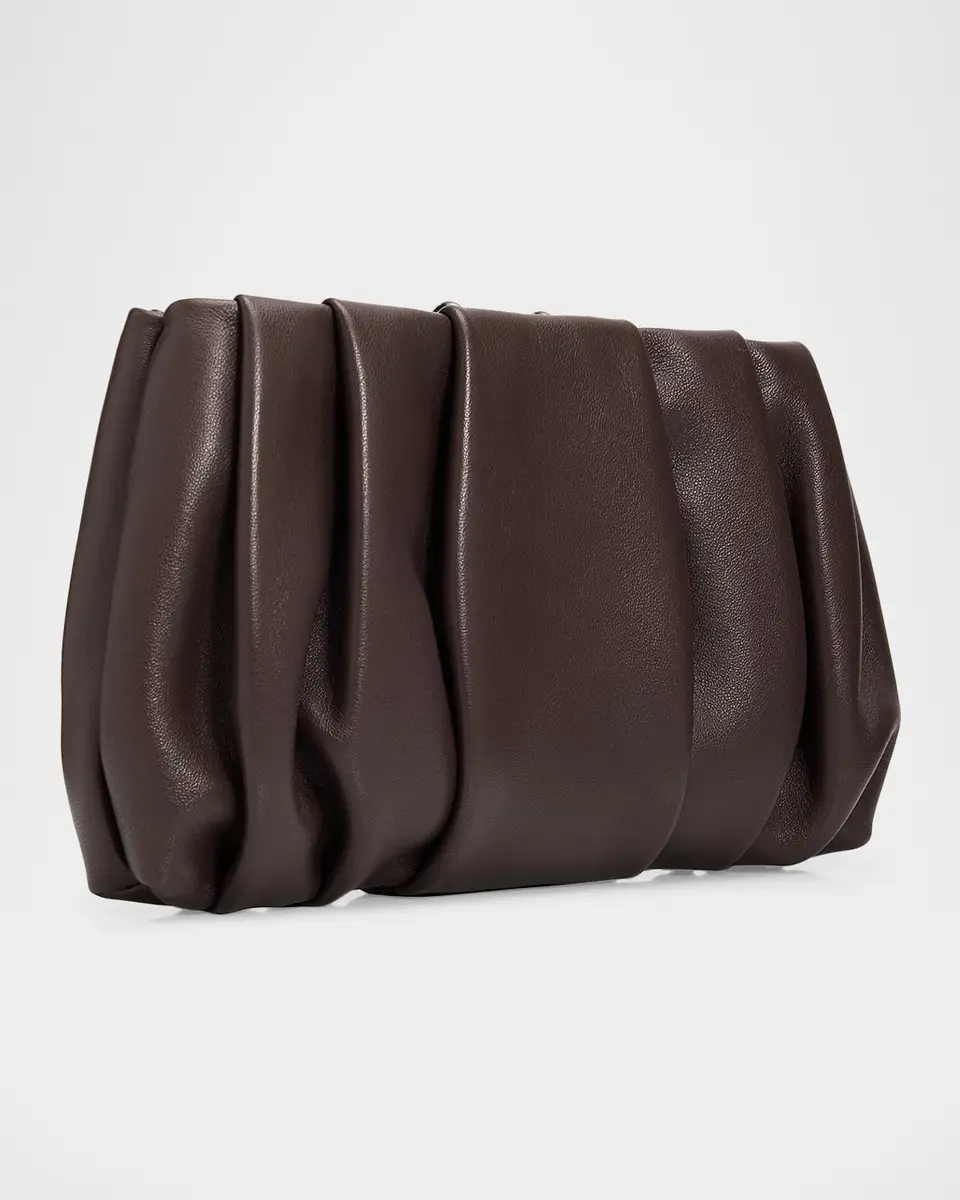 Brunello Cucinelli Pleated Leather Clutch Bag | Thumbnail 4