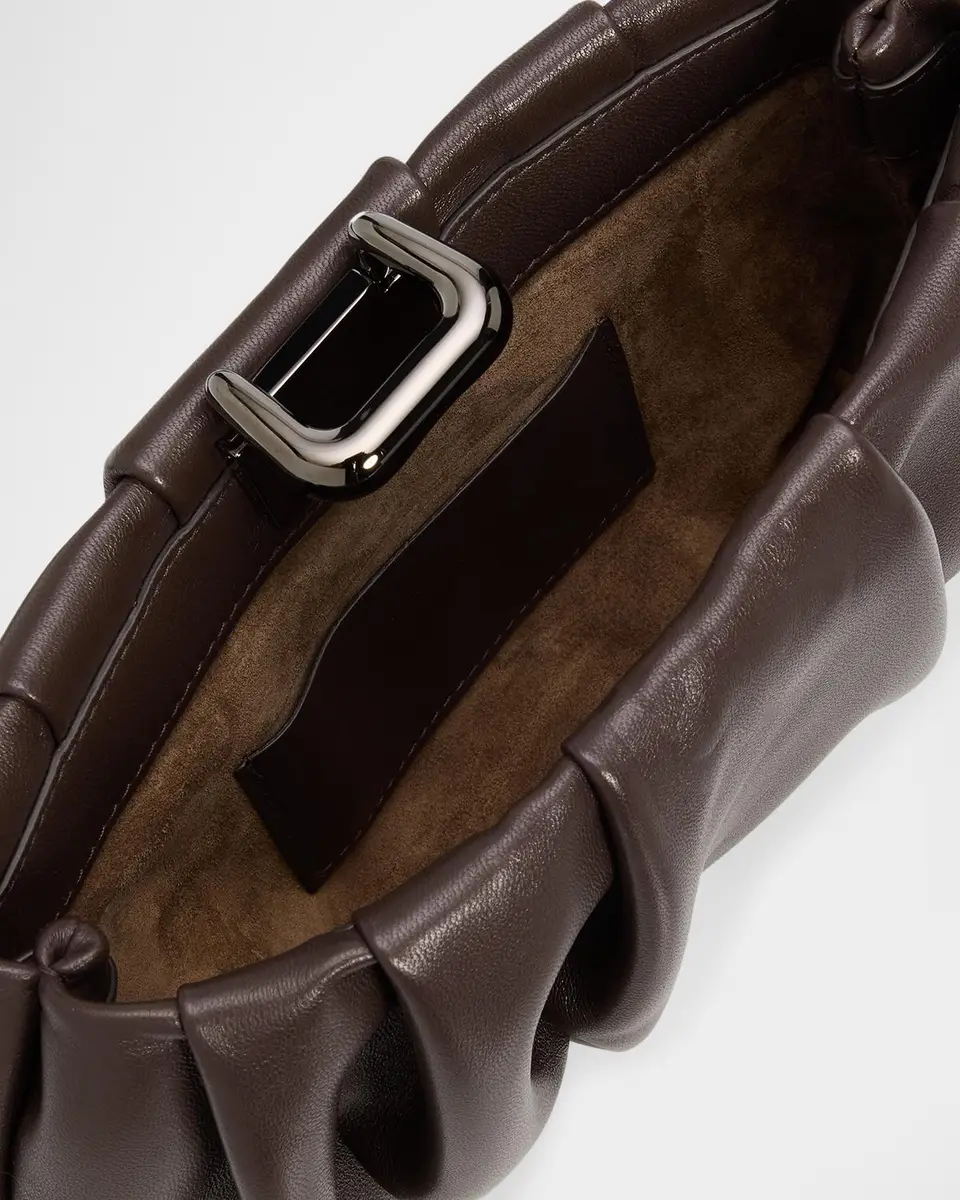 Brunello Cucinelli Pleated Leather Clutch Bag | Thumbnail 6