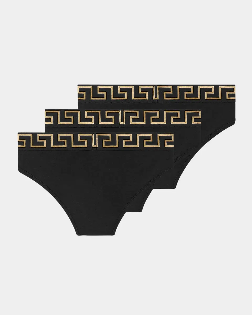 Versace Men's 3-Pack Medusa Key Jersey Briefs | Thumbnail 2 Versace Men's 3-Pack Medusa Key Jersey Briefs | Thumbnail 2