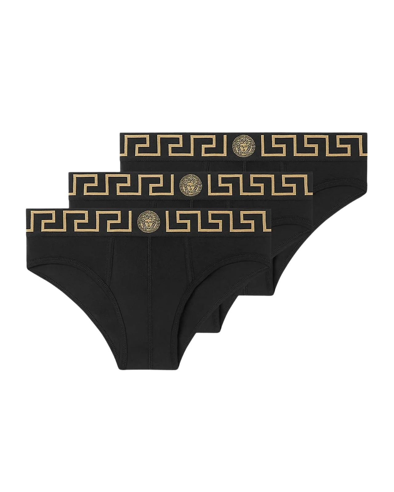 Versace Men's 3-Pack Medusa Key Jersey Briefs
