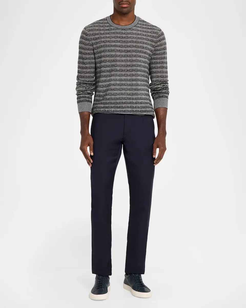 Emporio Armani Men's Wool-Blend Jacquard Crewneck Sweater | Thumbnail 2 Emporio Armani Men's Wool-Blend Jacquard Crewneck Sweater | Thumbnail 2