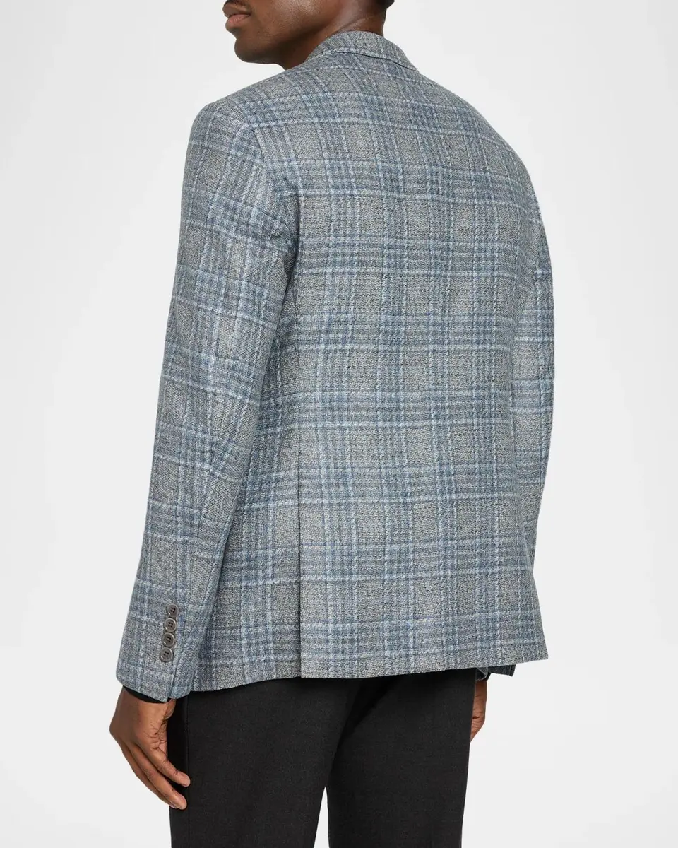 Emporio Armani Men's G Line Wool Plaid Single-Breasted Sport Coat | Thumbnail 3