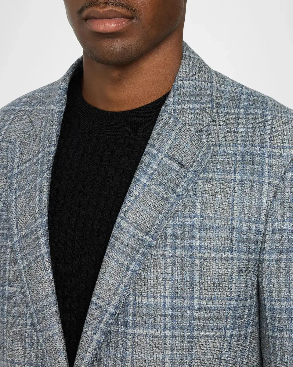 Emporio Armani Men's G Line Wool Plaid Single-Breasted Sport Coat | Thumbnail 5