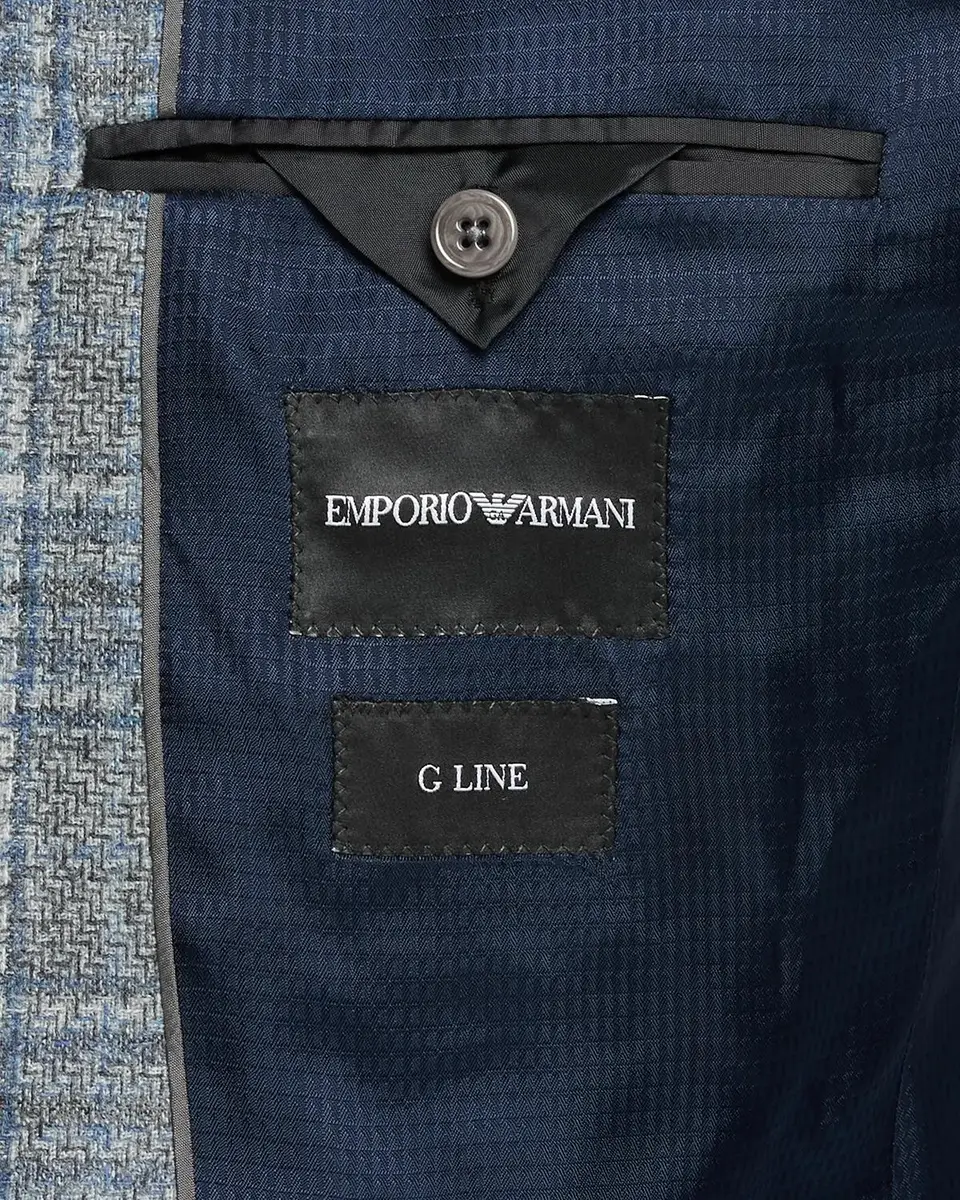 Emporio Armani Men's G Line Wool Plaid Single-Breasted Sport Coat | Thumbnail 6