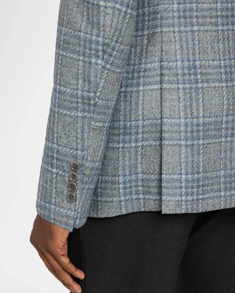 Emporio Armani Men's G Line Wool Plaid Single-Breasted Sport Coat | Thumbnail 8