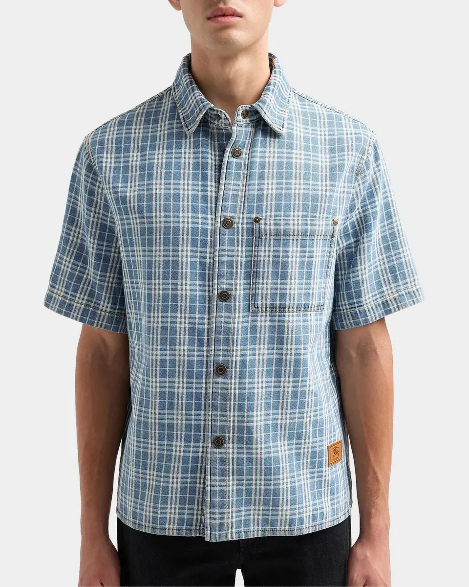 Burberry Men's Garret Check Short-Sleeve Shirt | Thumbnail 4