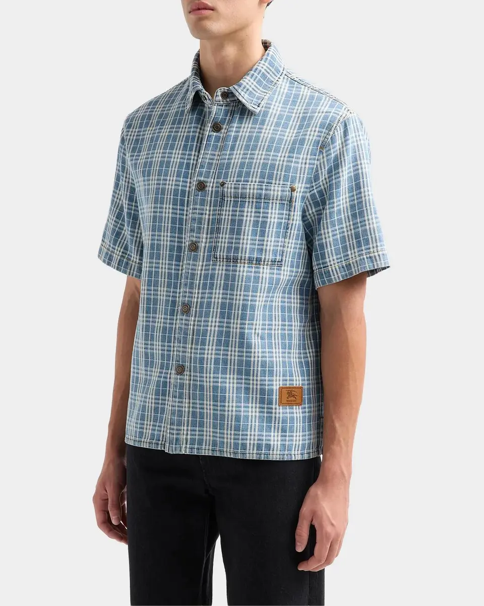 Burberry Men's Garret Check Short-Sleeve Shirt | Thumbnail 5