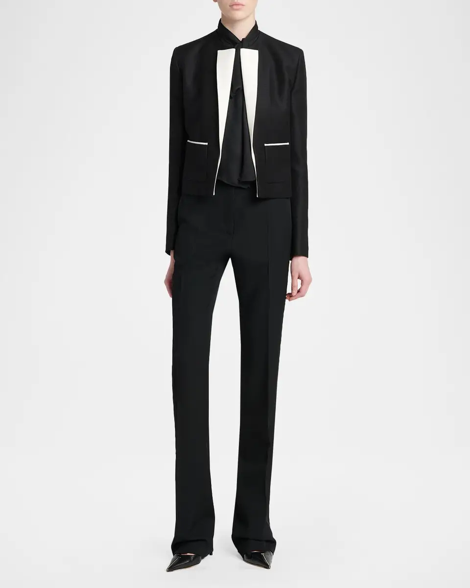 Tom Ford Sharp Grain De Poudre Straight-Leg Trousers | Thumbnail 2