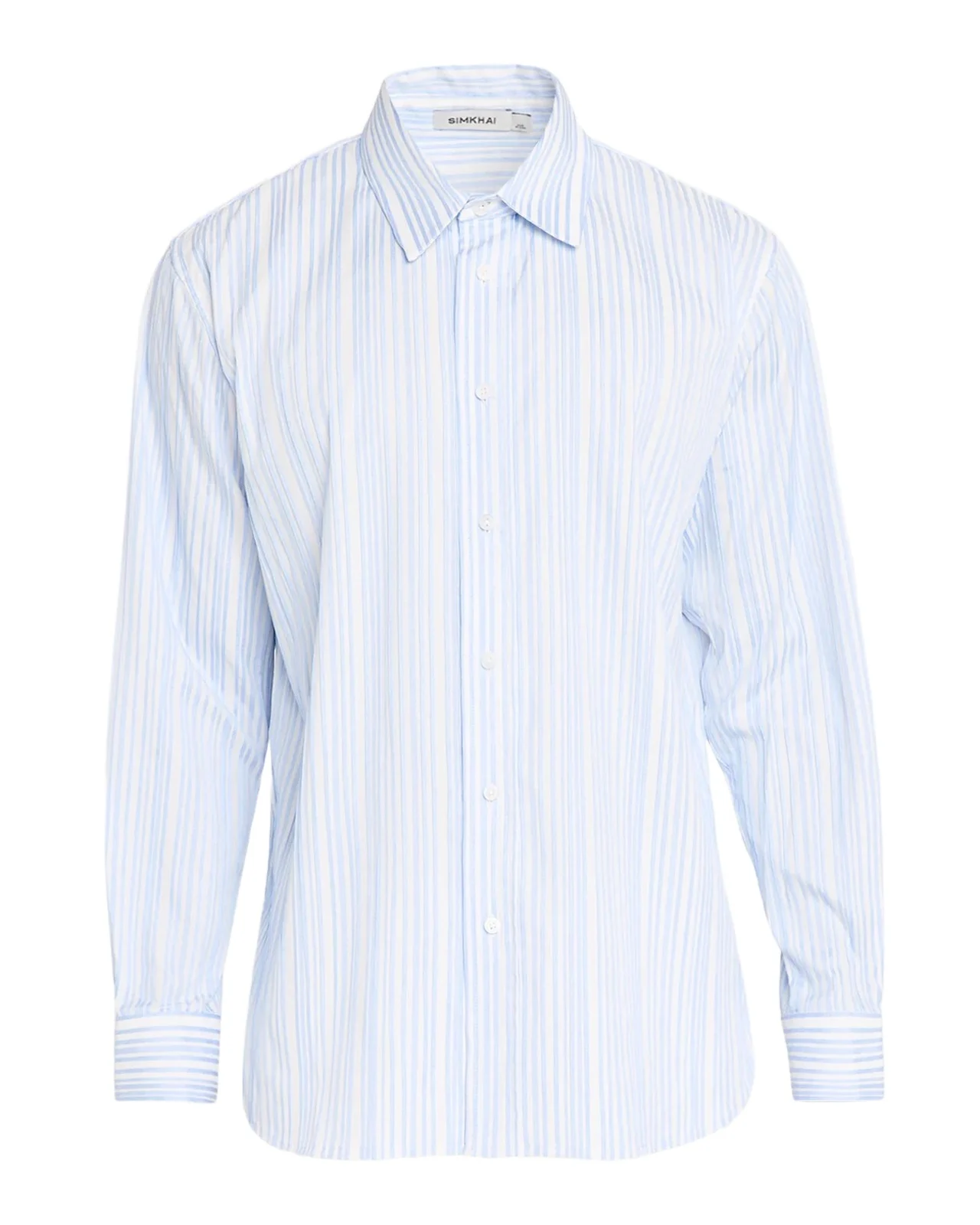 Men's Tristan Polyester Stripe Button-Front Shirt Men's Tristan Polyester Stripe Button-Front Shirt