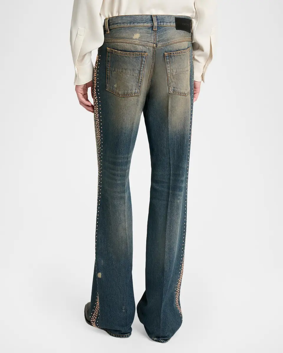 AMIRI Men's MA Fit Star Studded-Trim Jeans | Thumbnail 3