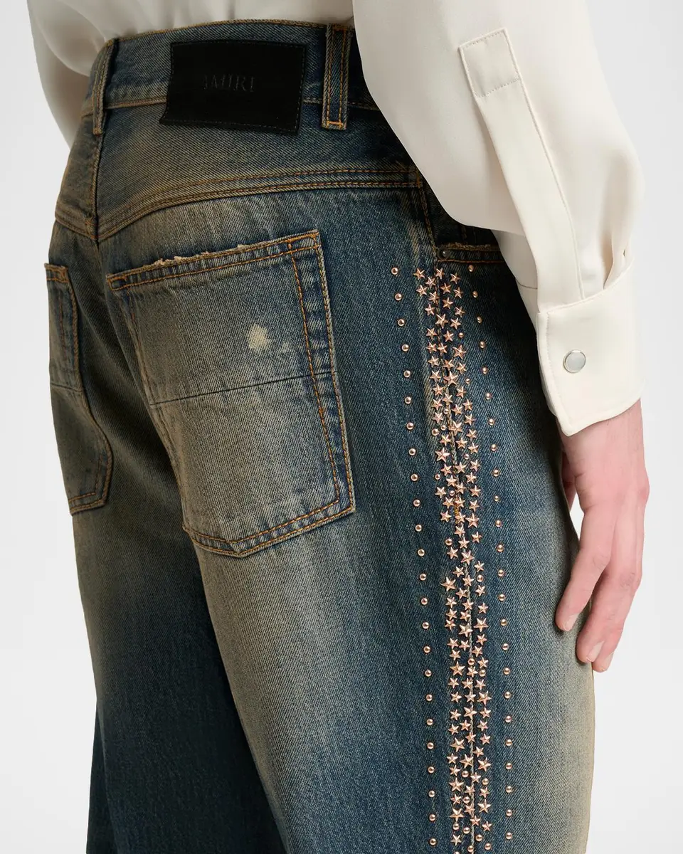 AMIRI Men's MA Fit Star Studded-Trim Jeans | Thumbnail 5