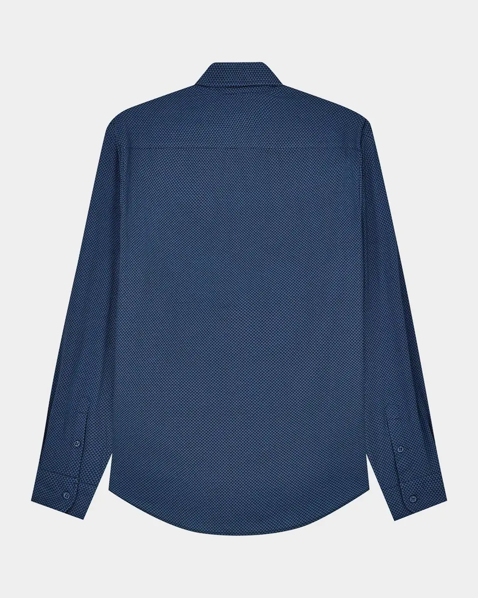 Emporio Armani Men's Geometric Stretch Button-Front Shirt | Thumbnail 7 Emporio Armani Men's Geometric Stretch Button-Front Shirt | Thumbnail 7