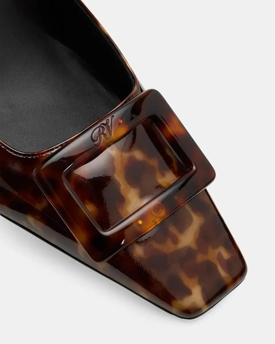 Roger Vivier Belle Vivier 45MM Tortoiseshell-Print Patent Leather Pumps | Thumbnail 3 Roger Vivier Belle Vivier 45MM Tortoiseshell-Print Patent Leather Pumps | Thumbnail 3