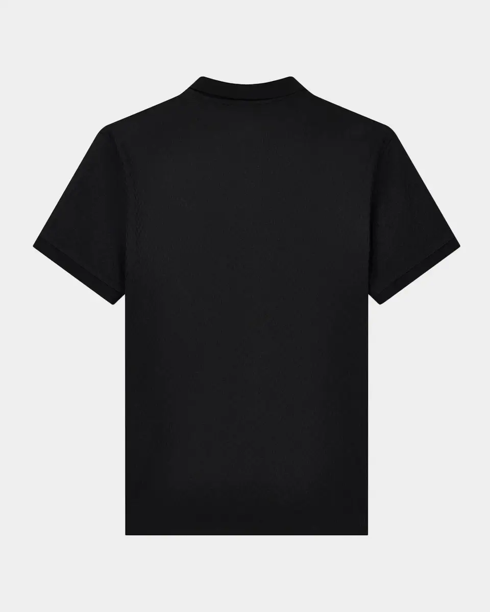 Emporio Armani Geometric Textured Jacquard Polo Shirt | Thumbnail 6 Emporio Armani Geometric Textured Jacquard Polo Shirt | Thumbnail 6