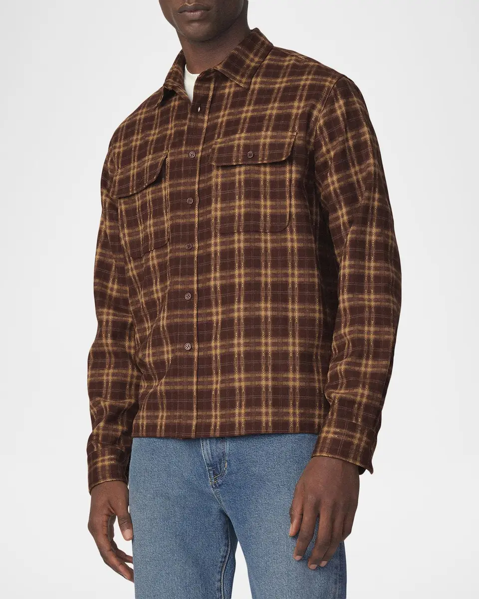 Joe's Jeans Men's Plaid Double-Pocket Button-Down Shirt | Thumbnail 4