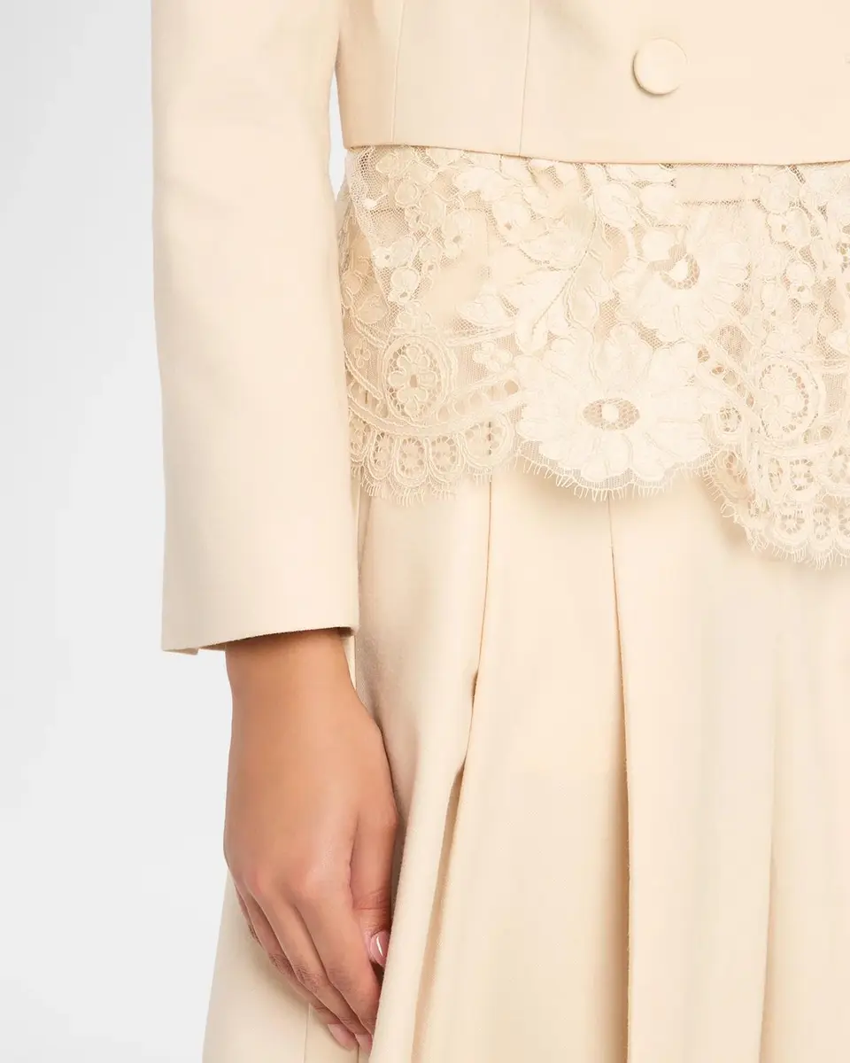 Zimmermann Lace-Trim Wool-Blend Double-Breasted Jacket | Thumbnail 5