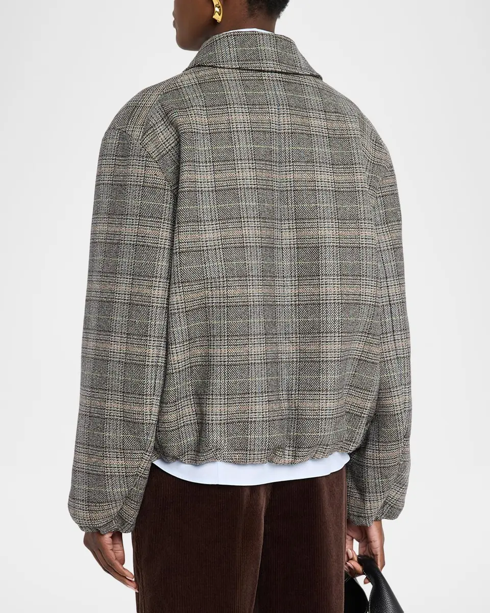 Lafayette 148 New York Glen Check Bomber Jacket | Thumbnail 3 Lafayette 148 New York Glen Check Bomber Jacket | Thumbnail 3