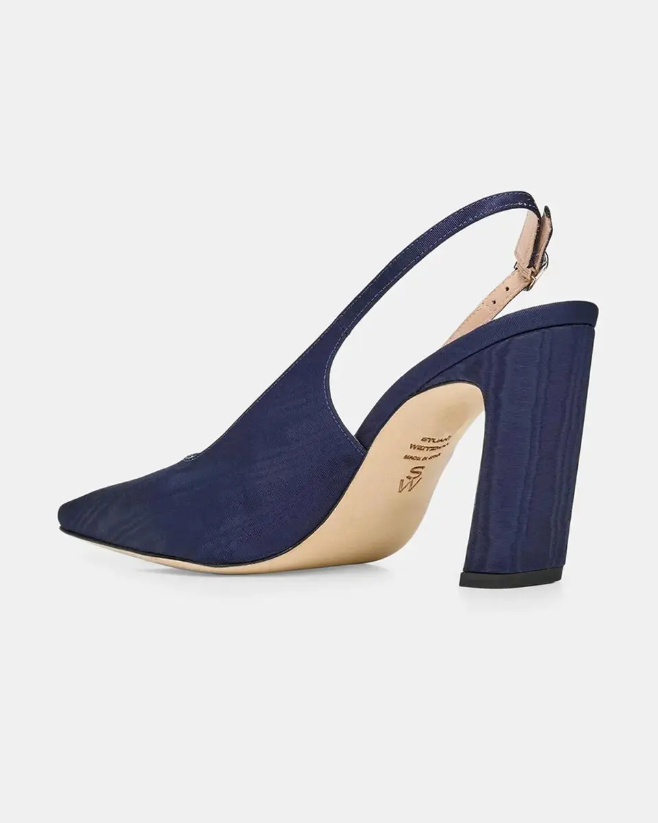 Stuart Weitzman 85mm Stassi Moire Slingback Pumps | Thumbnail 4 Stuart Weitzman 85mm Stassi Moire Slingback Pumps | Thumbnail 4