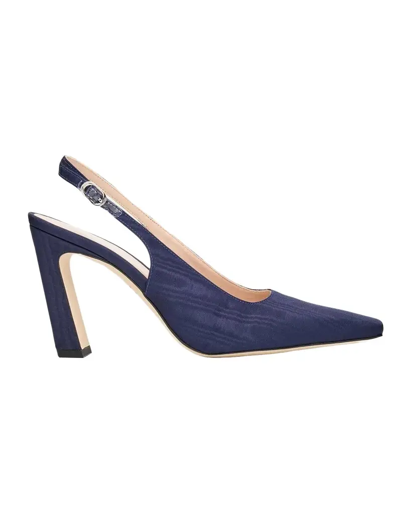 Stuart Weitzman 85mm Stassi Moire Slingback Pumps