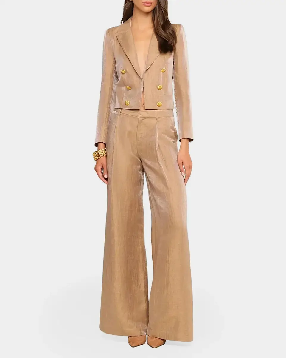 L'Agence Allanah Crinkled Linen Wide-Leg Pants | Thumbnail 2 L'Agence Allanah Crinkled Linen Wide-Leg Pants | Thumbnail 2