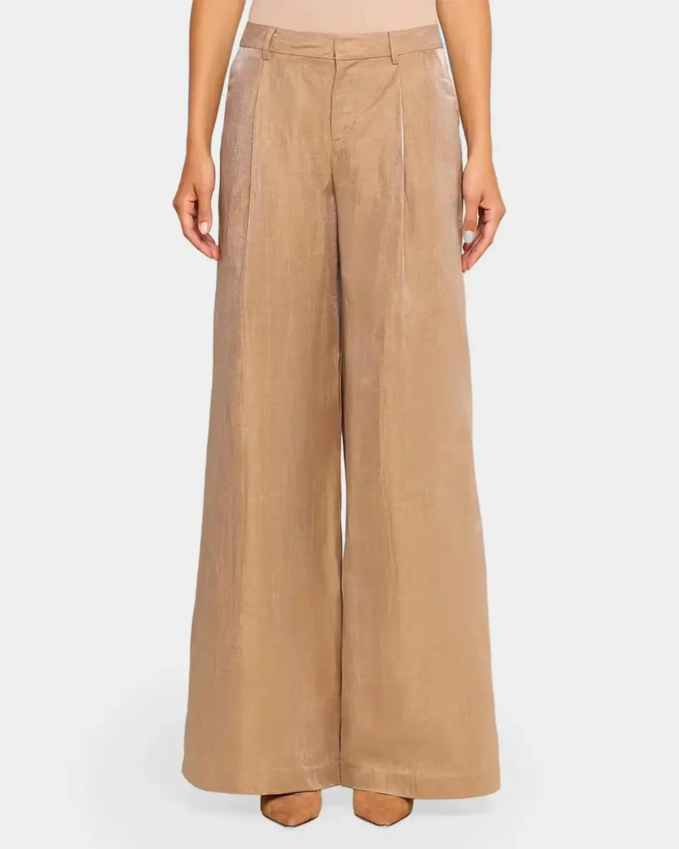 L'Agence Allanah Crinkled Linen Wide-Leg Pants | Thumbnail 4 L'Agence Allanah Crinkled Linen Wide-Leg Pants | Thumbnail 4