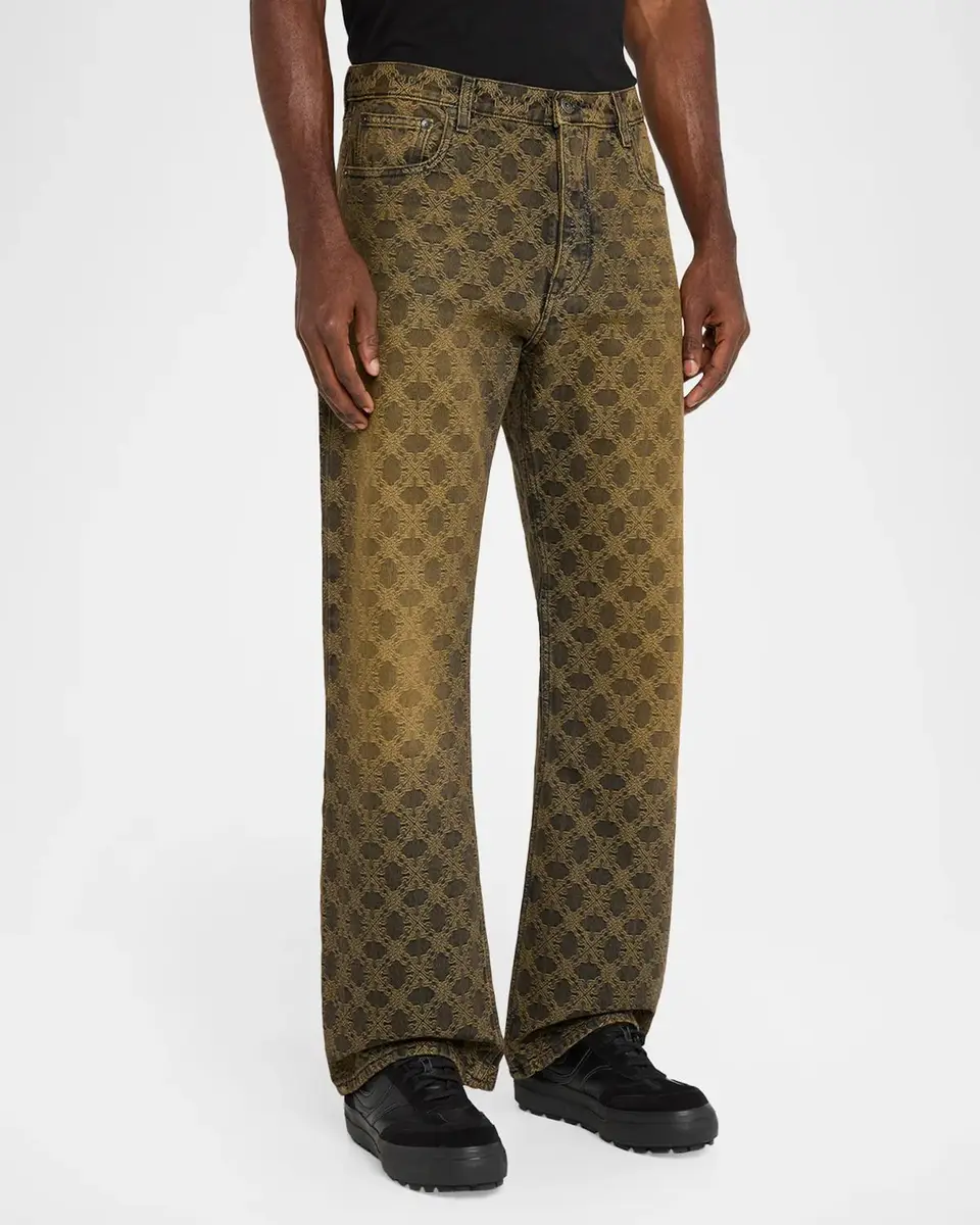 Off-White Arrow Monogram Jacquard Relaxed Jeans | Thumbnail 4 Off-White Arrow Monogram Jacquard Relaxed Jeans | Thumbnail 4