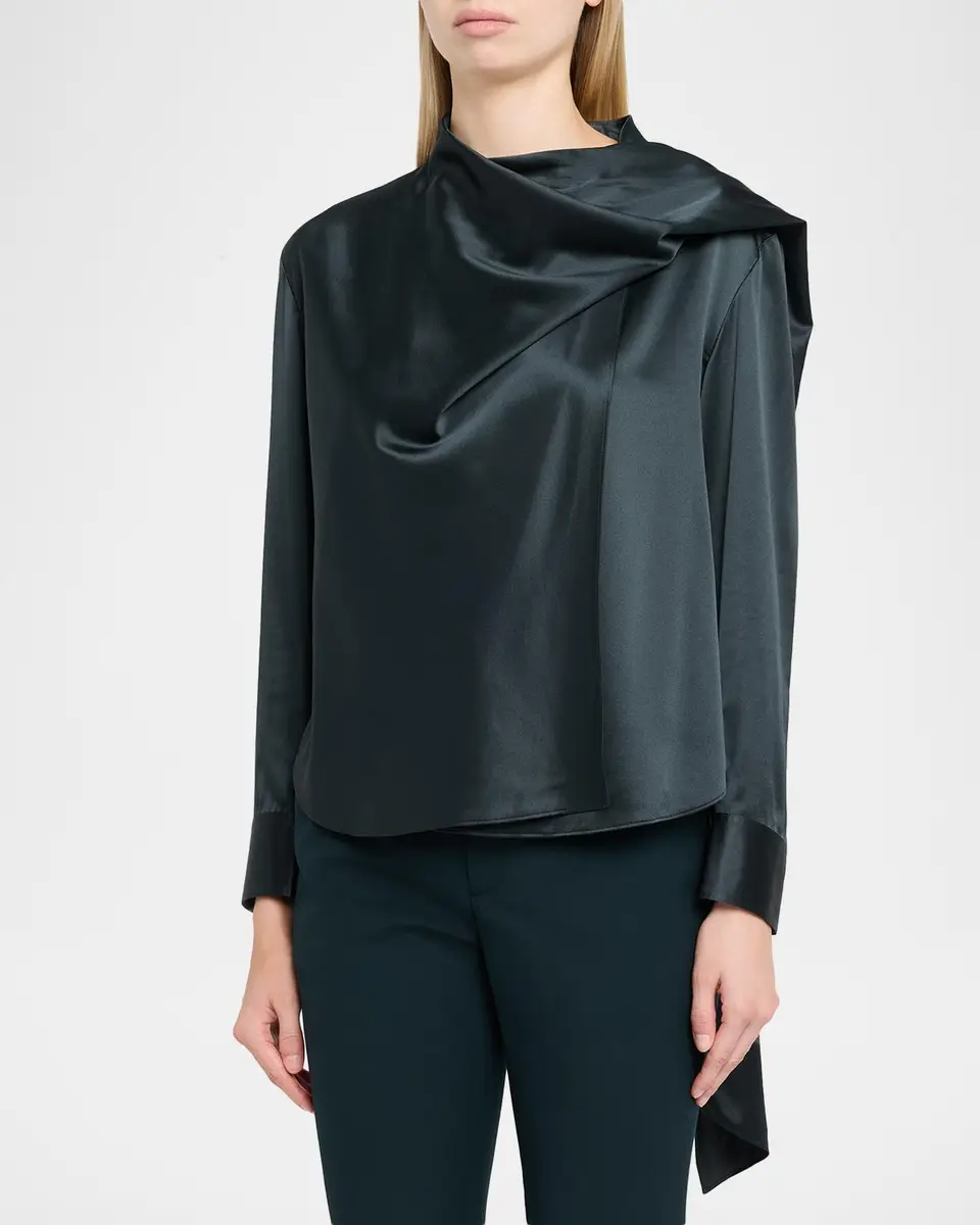 A.L.C. Nadine Draped Silk Scarf Top | Thumbnail 4 A.L.C. Nadine Draped Silk Scarf Top | Thumbnail 4