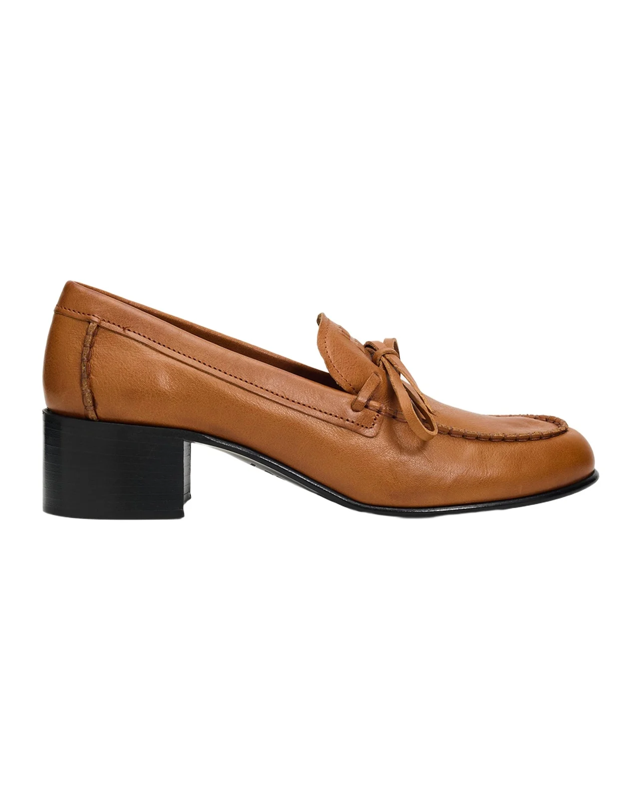 40mm Leather Loafer Pumps