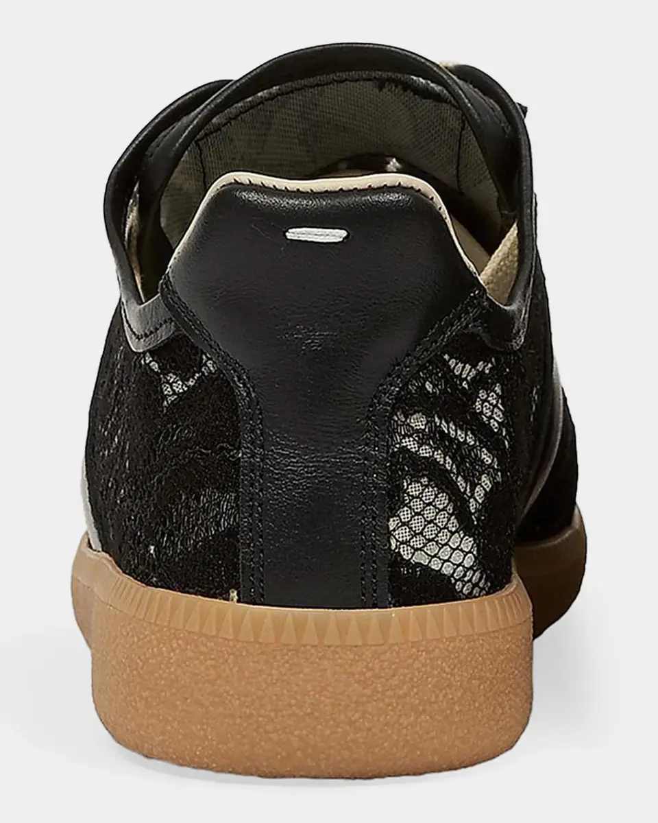 Maison Margiela Replica Lace-Trim Leather Sneakers | Thumbnail 2 Maison Margiela Replica Lace-Trim Leather Sneakers | Thumbnail 2