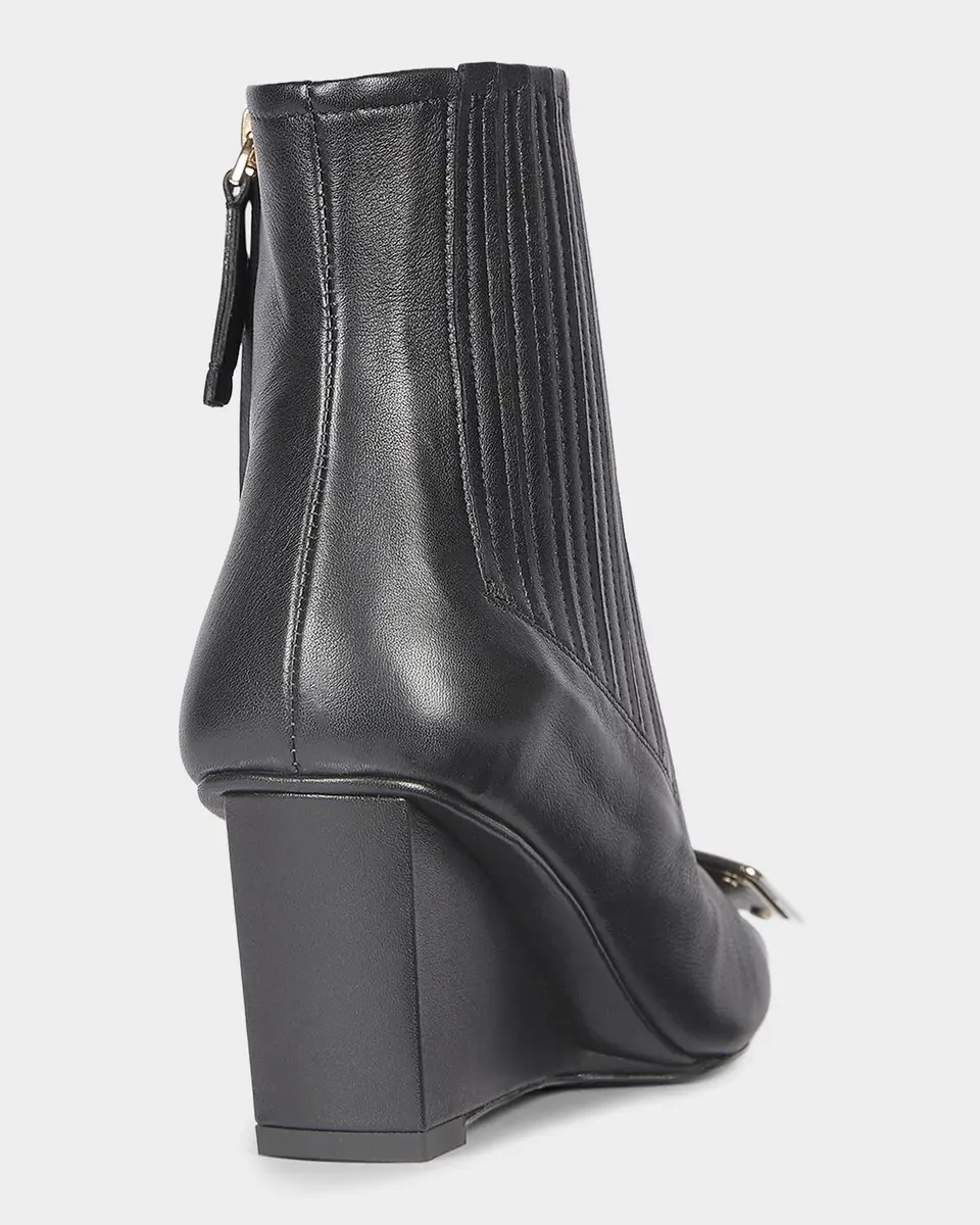 Roger Vivier Belle Vivier 60MM Leather Wedge-Heel Ankle Boots | Thumbnail 2