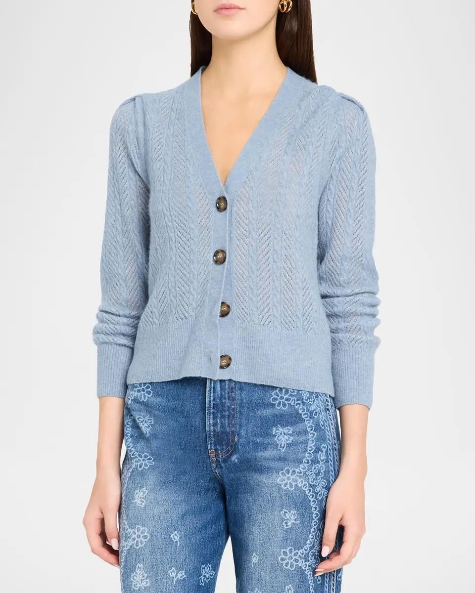 Veronica Beard Solene V-Neck Cardigan | Thumbnail 4