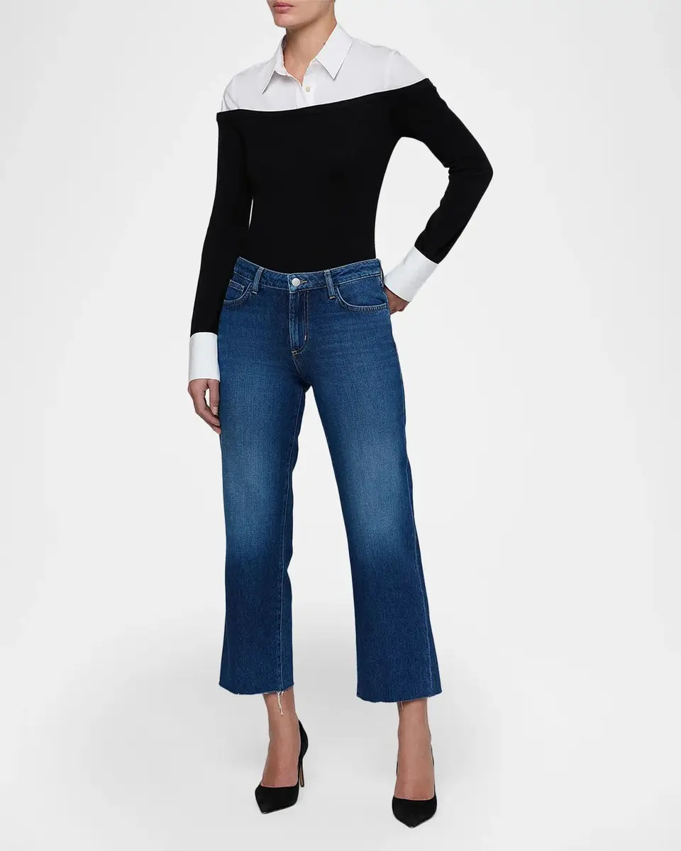 L'Agence Wanda High-Rise Cropped Wide-Leg Jeans | Thumbnail 2 L'Agence Wanda High-Rise Cropped Wide-Leg Jeans | Thumbnail 2