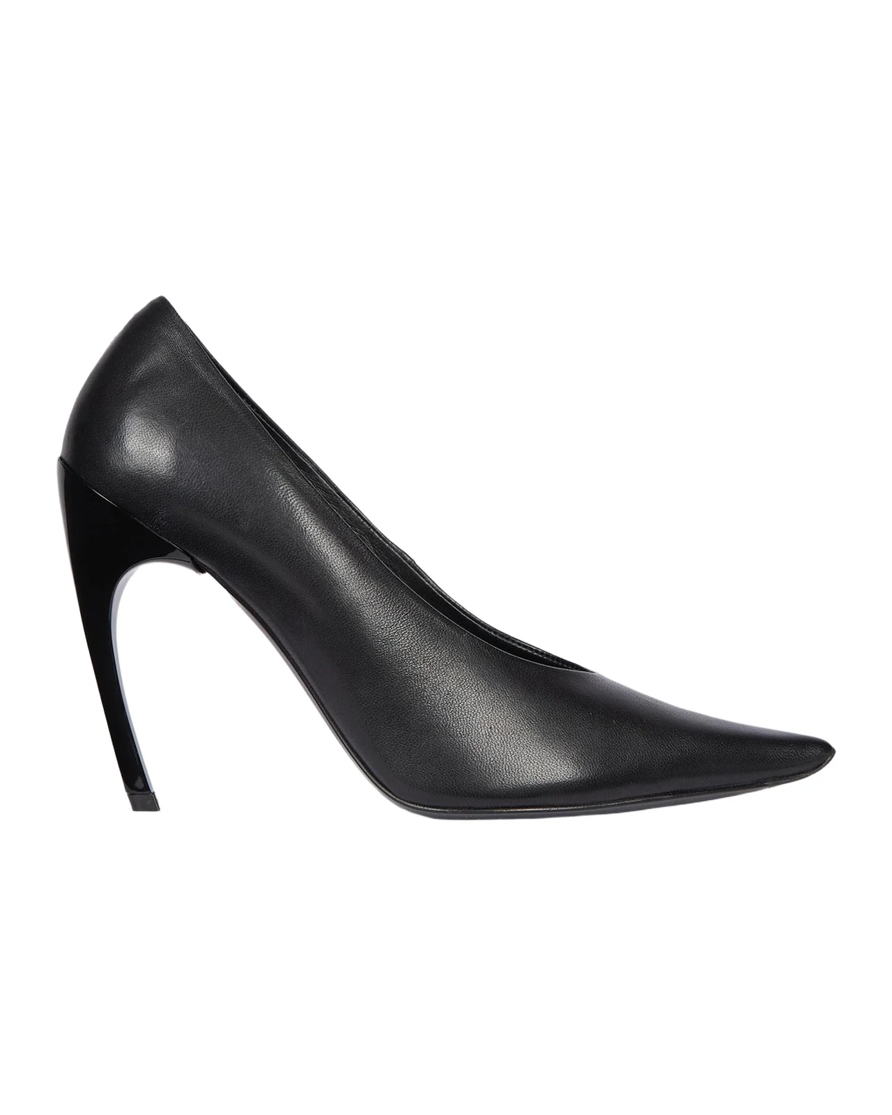Choc Decollette 100MM Leather Curved-Heel Pumps Choc Decollette 100MM Leather Curved-Heel Pumps