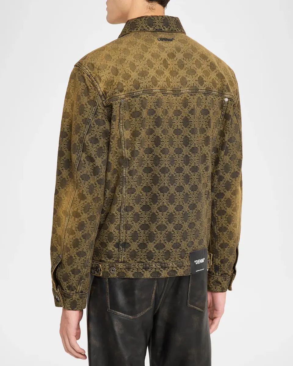 Off-White Arrow Monogram Denim Jacquard Skate Jacket | Thumbnail 3 Off-White Arrow Monogram Denim Jacquard Skate Jacket | Thumbnail 3