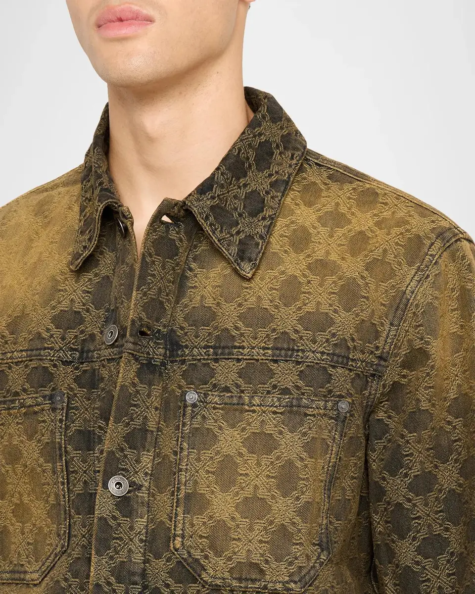 Off-White Arrow Monogram Denim Jacquard Skate Jacket | Thumbnail 5 Off-White Arrow Monogram Denim Jacquard Skate Jacket | Thumbnail 5