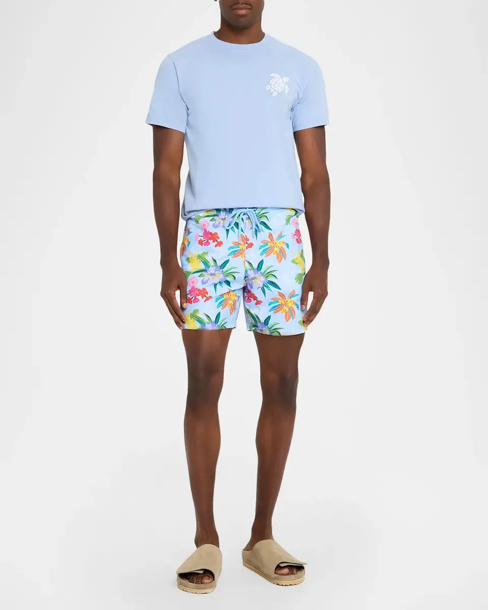 Vilebrequin Men's Turtle Embroidered Cotton T-Shirt | Thumbnail 2