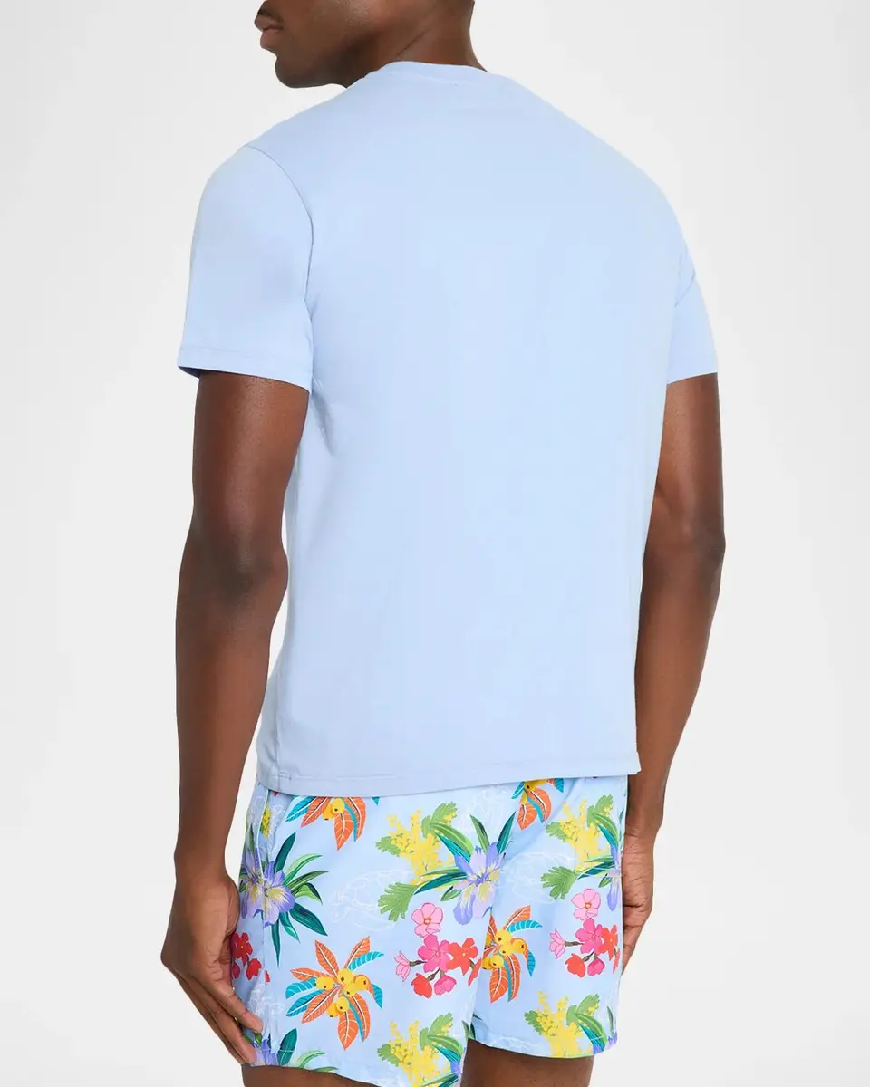 Vilebrequin Men's Turtle Embroidered Cotton T-Shirt | Thumbnail 3